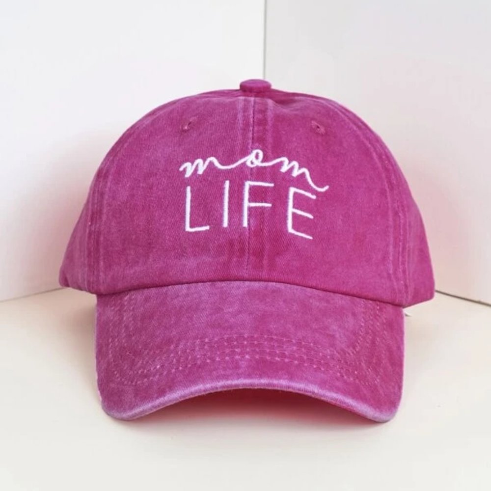 #MomLife embroidered baseball cap